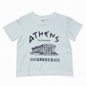Vintage 90s Athens Parthenon Greece Kids Souvenir Graphic T-shirt Youth XS 5-6